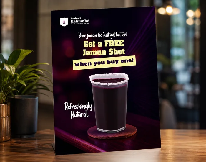Free jamun shot offer poster