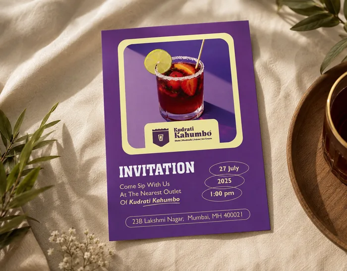 Store opening invitation card