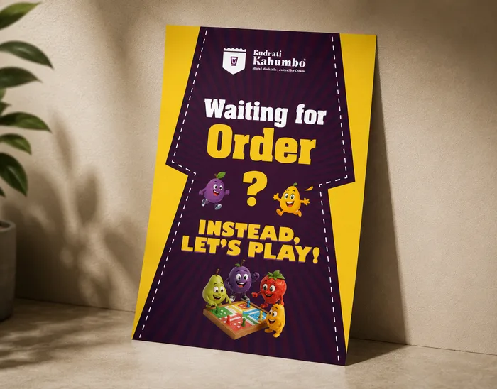 Waiting for order? Instead, let's play promotional flyer