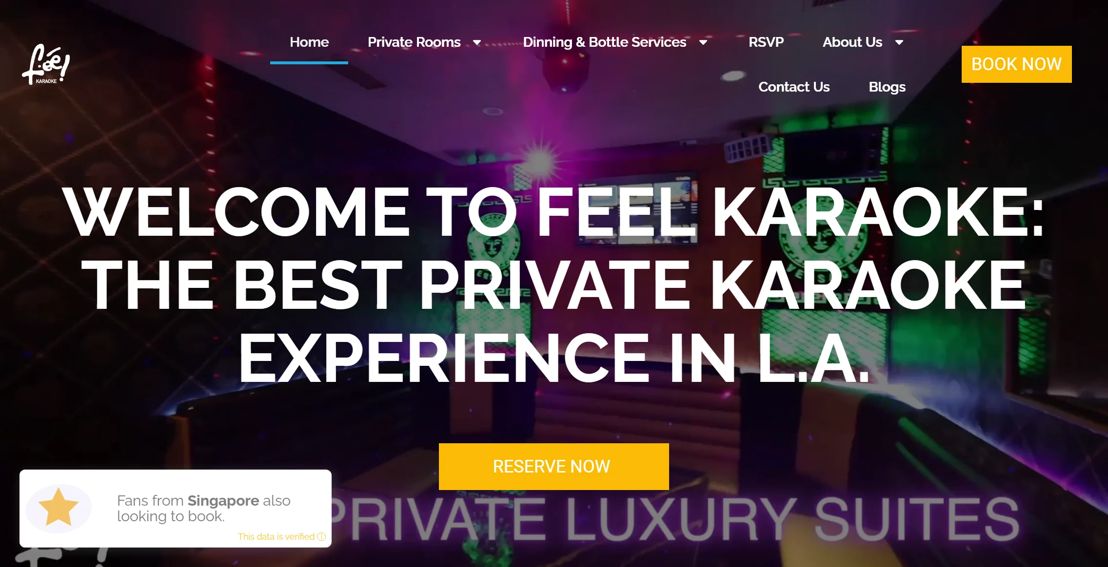 The Feel Karaoke website