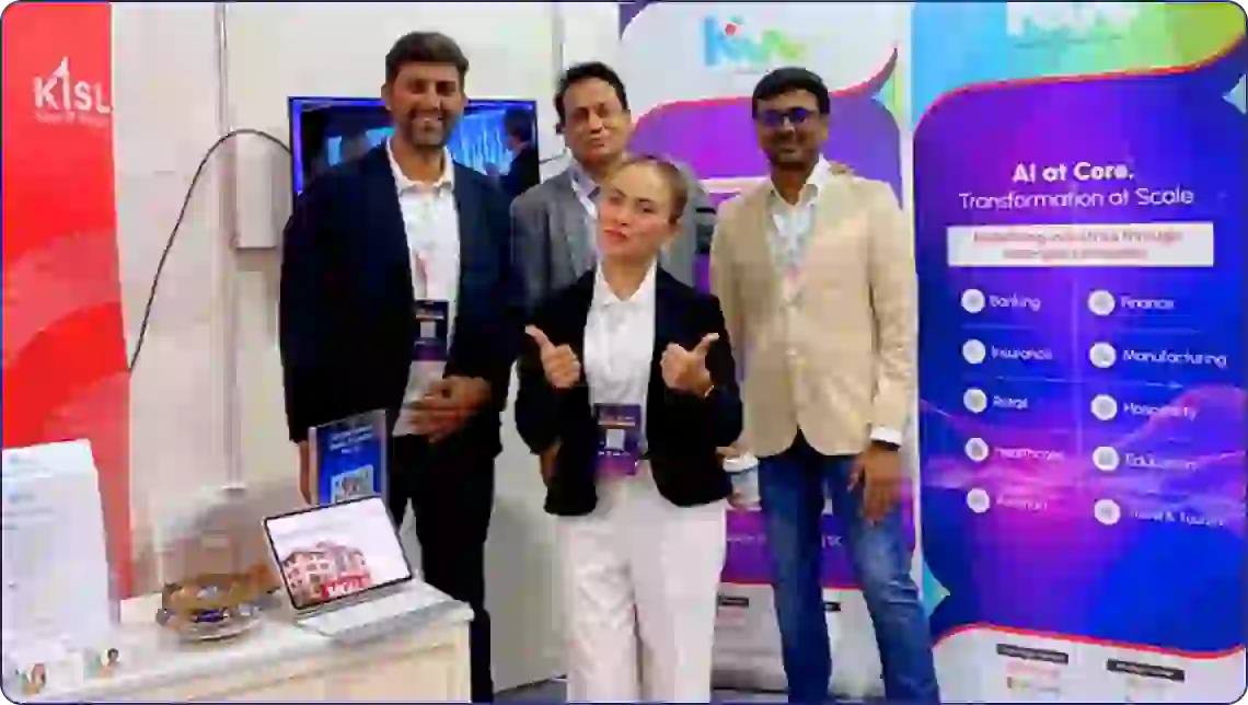 The KISL team at their exhibition stand