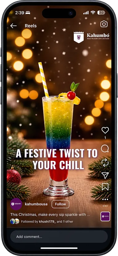 Instagram reel — a festive twist to your chill