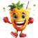 Strawberry shake mascot