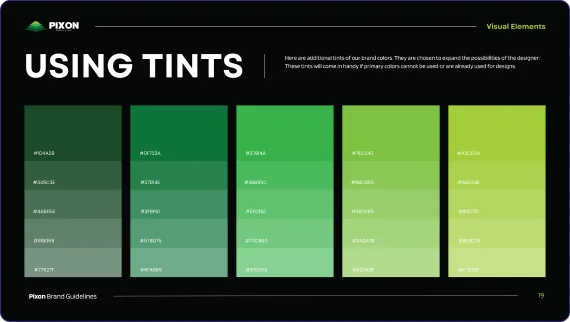 PIXON brand guidelines — cover