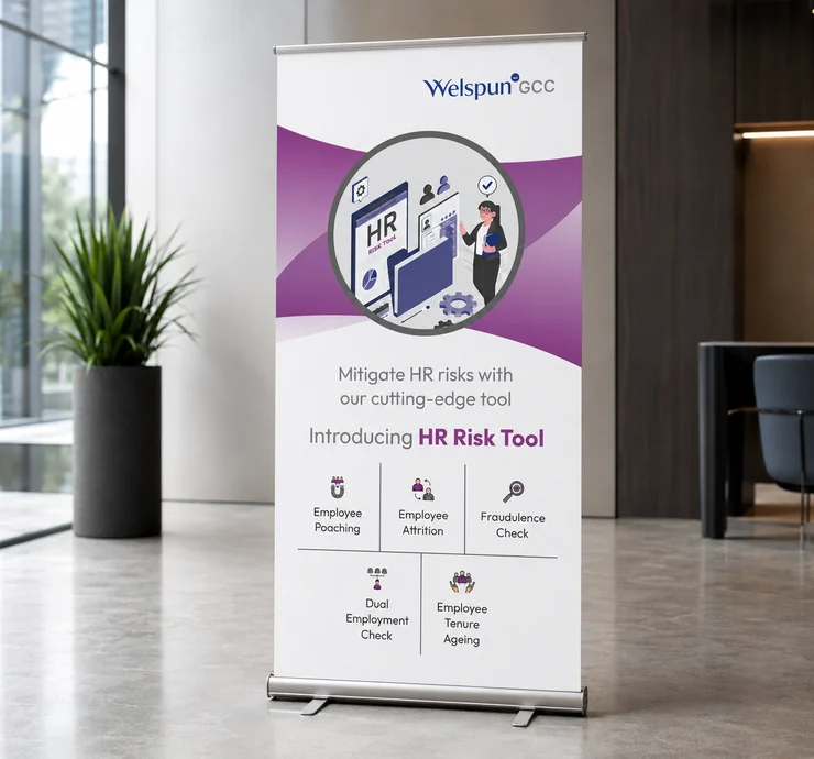 The HR Risk Tool standee