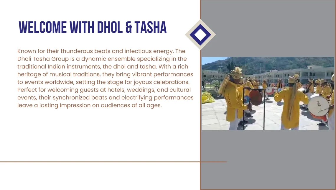 Welcome with Dhol & Tasha