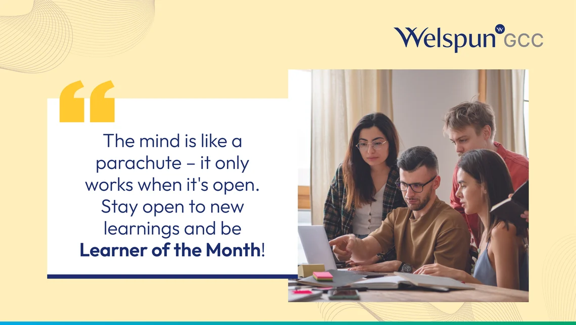 Learner of the month, the parachute quote
