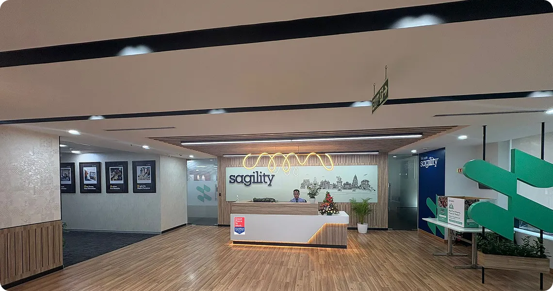 Sagility reception office branding