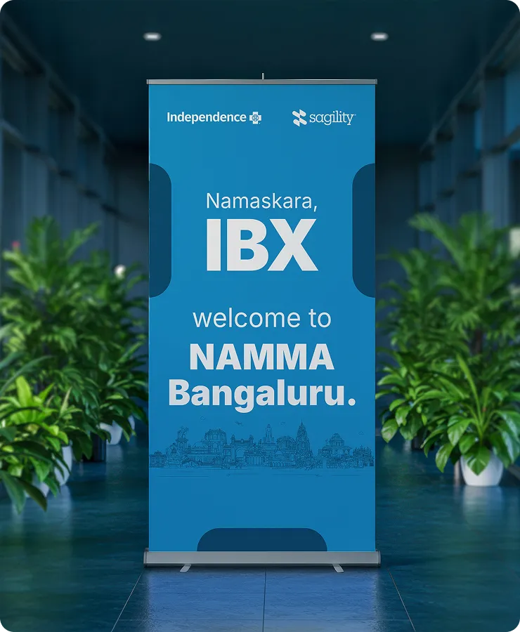 IBX branded standee