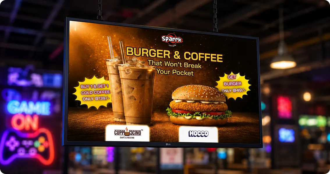 Sparrk food and coffee promotion