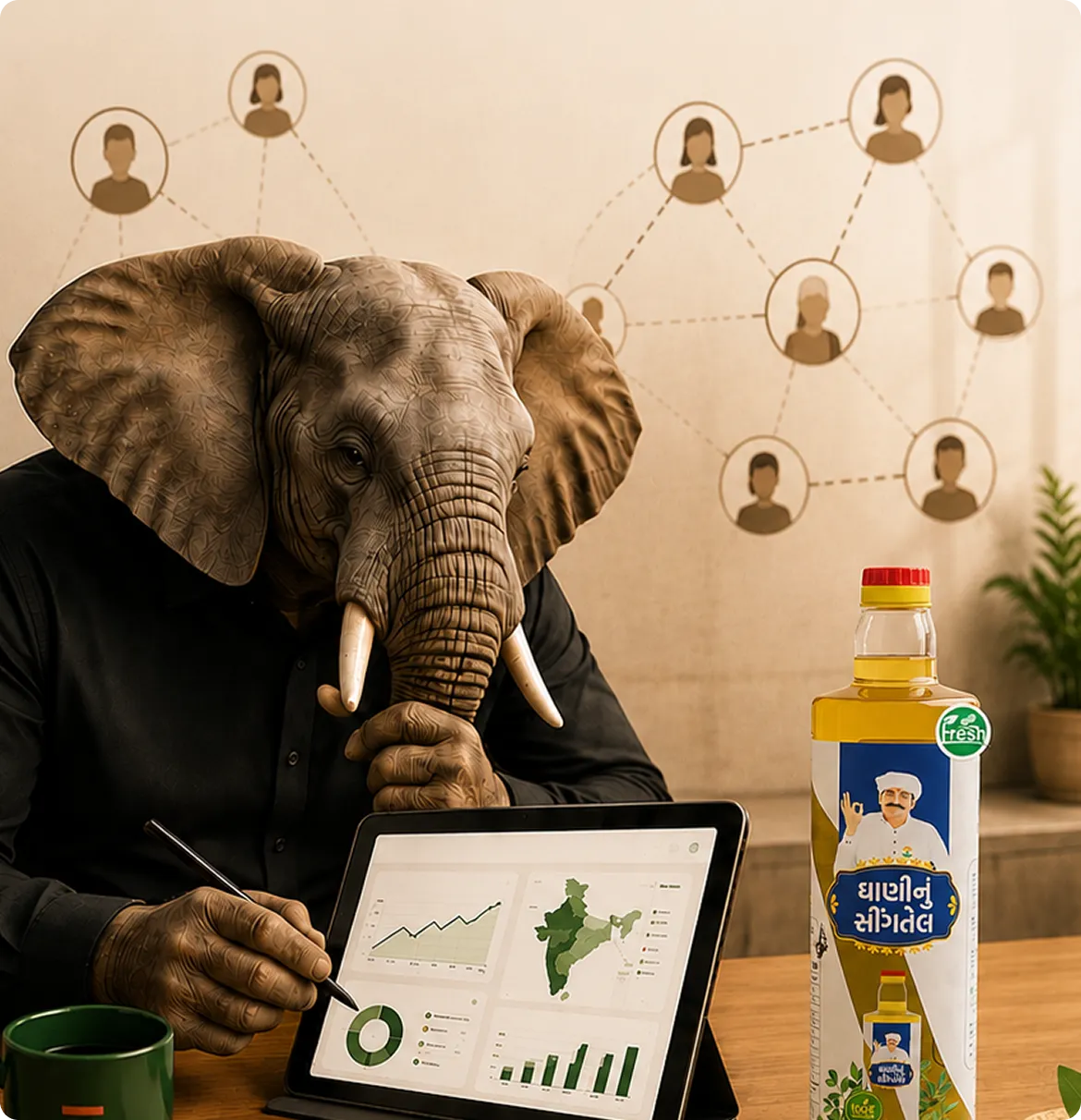 Sahaj Oil customer buying patterns reviewed on a dashboard